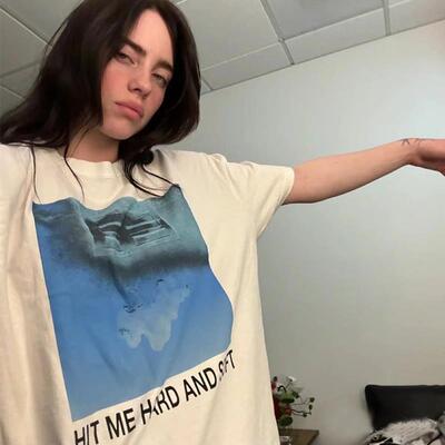 Billie Eilish碧梨新专辑HIT ME HARD AND SOFT说唱T恤短袖潮男女