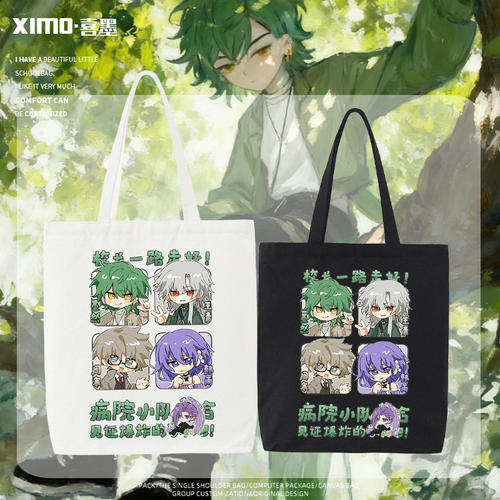 邪神墨然病院小队周边王青韩雨二次元单肩包应援可爱帆布包手提包