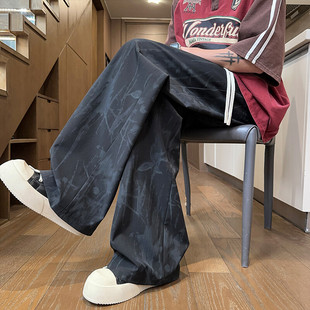 内景扎染新中式 特P25 夏季 HK25491 2025 5XL 冰丝裤 新款
