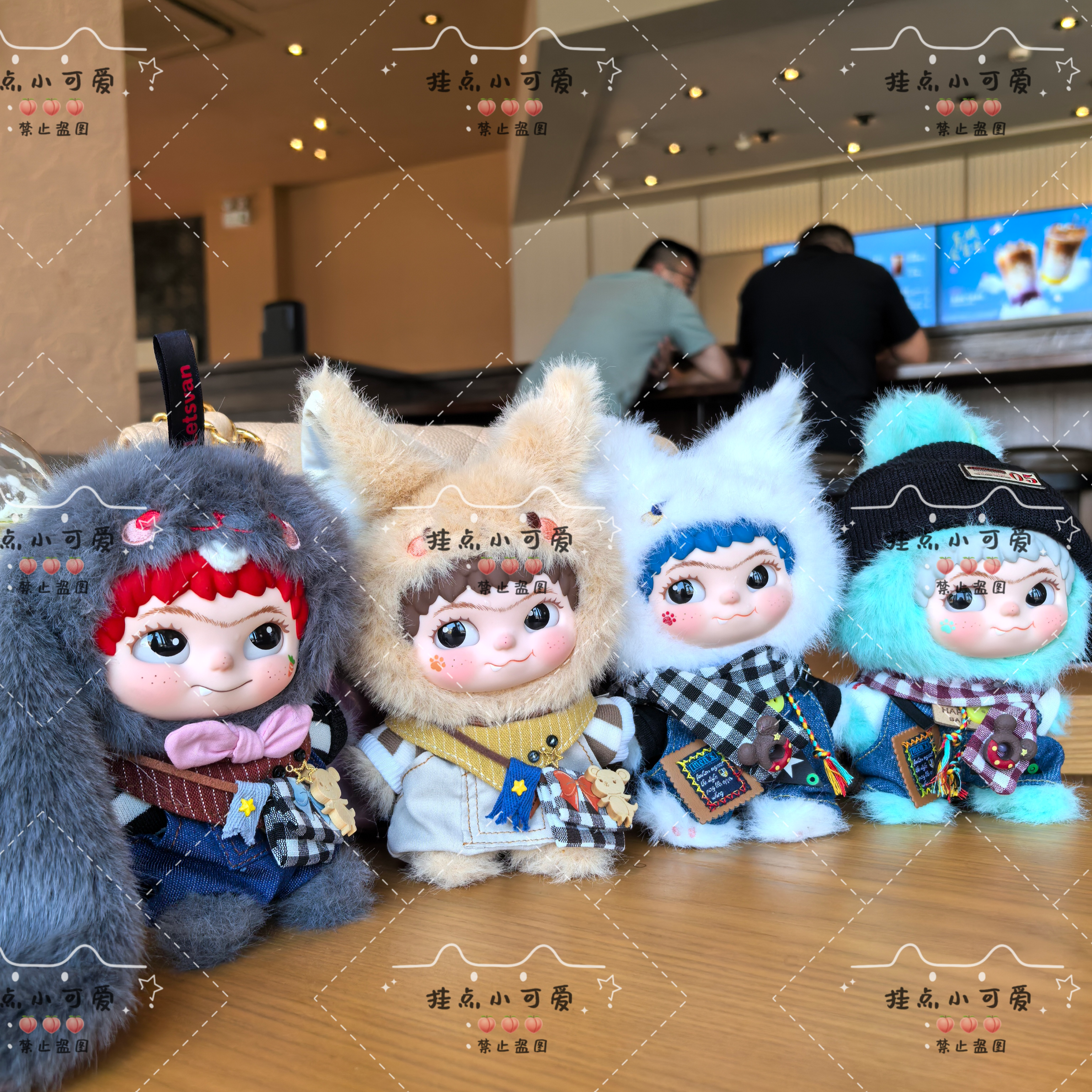 WAKUKU二代娃衣17cm娃衣套装搪胶毛绒酷炫狐狐玩偶衣服套装哇库库
