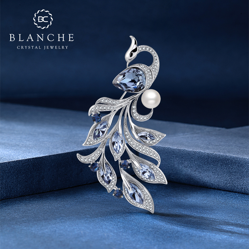 凤凰回眸天然珍珠送妈妈胸针女