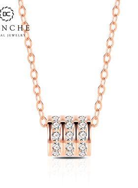 BLANCHE小蛮腰项链女纯银吊坠