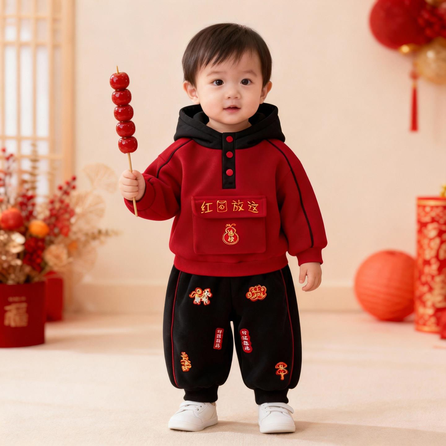 英国男童拜年服冬装宝宝周岁礼服