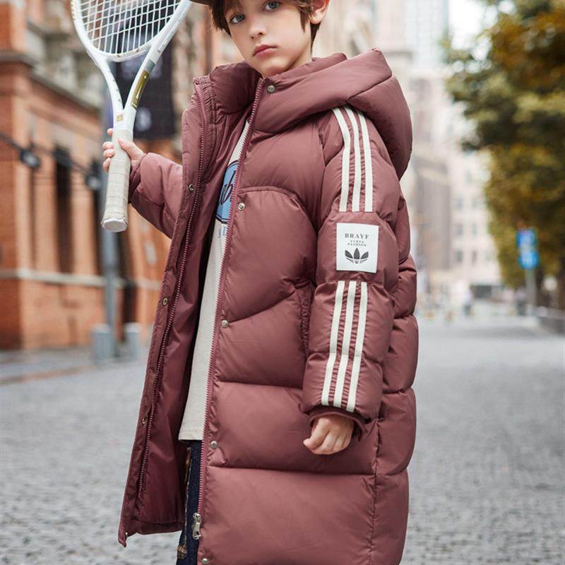 英国Nextchek儿童羽绒服男童中长款大童新款男孩童装加厚外套冬装