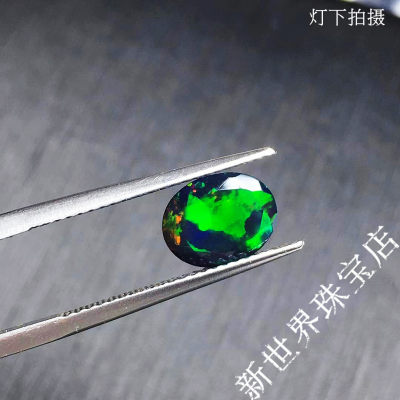 炫彩星空刻面黑欧泊戒面裸石原石彩色宝石支持私人订制戒指耳钉女