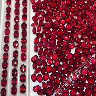 天然填充鸽血红宝石水滴戒指吊坠