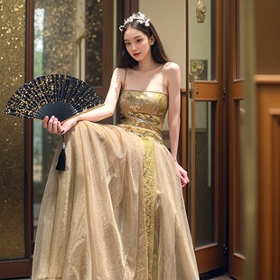 MOSS 1.15【金风玉露】新中式星光熠熠纱半裙