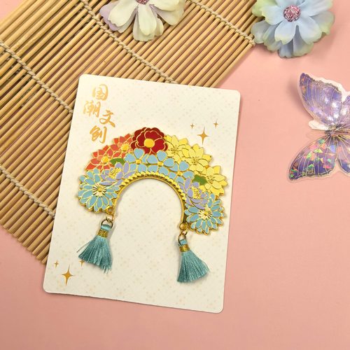 福建泉州簪花金属冰箱贴