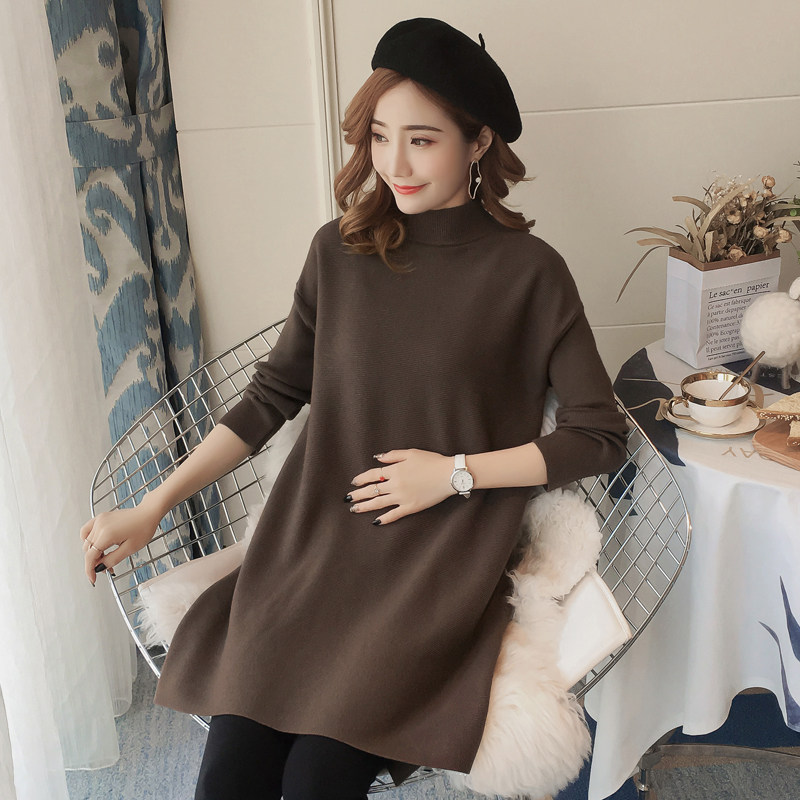 maternity dress Autumn and winter Korean Edition Mid length version jacket pregnant woman leisure time sweater Dress Elastic force knitting Base coatin the Women's clothing/Boutique , Sweaters  category - from Buy2taobao.com to provide professional Taobao agent buy service