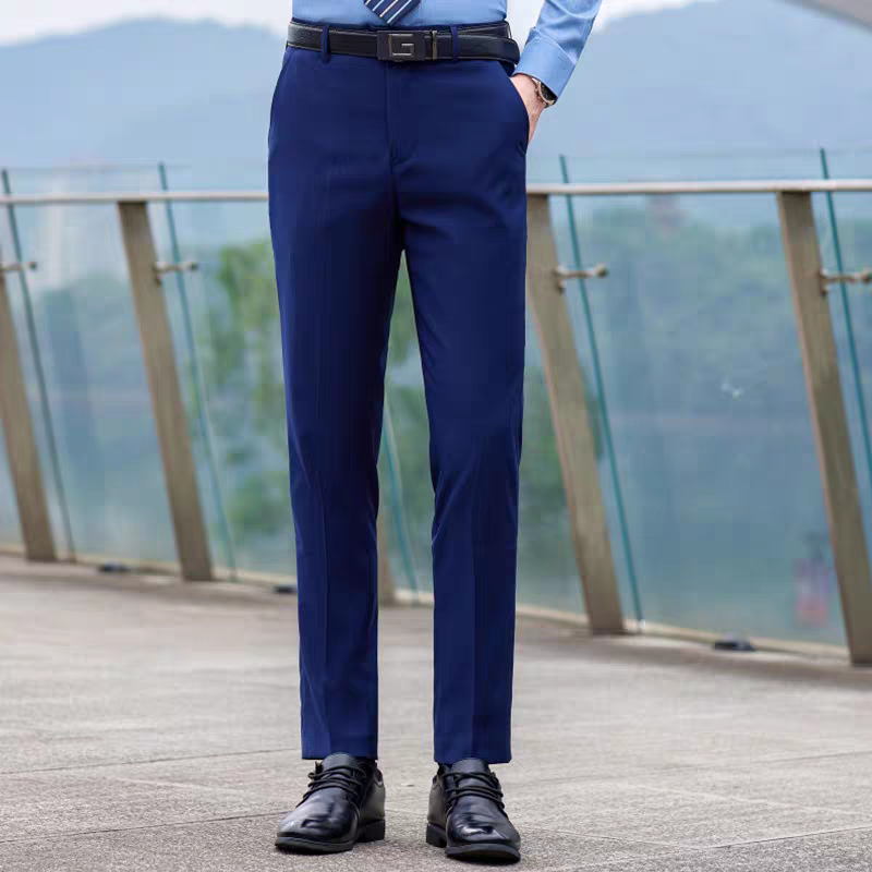 新款雷克萨斯4S店男西裤工作服宝蓝色西装裤男销售正装上班长裤子