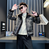 卡其首314B-2-F21-P138控178冬季新翻领加绒皮毛一体外套棉衣男，男装棉衣，星座314B-2