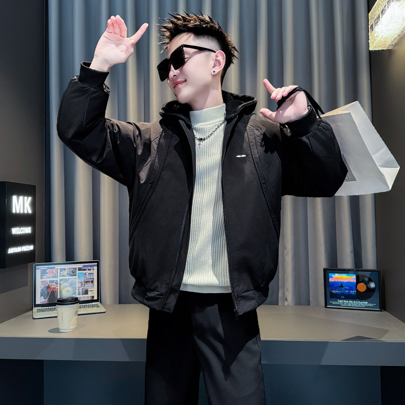 黑首314B-2-F16-P138控178冬款加厚连帽i棉衣男休闲棉服外套，男装棉衣，星座314B-2