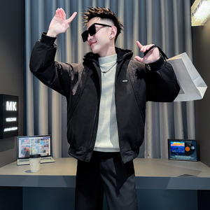 黑首314B-2-F16-P138控178冬款加厚连帽i棉衣男休闲棉服外套，男装棉衣，星座314B-2