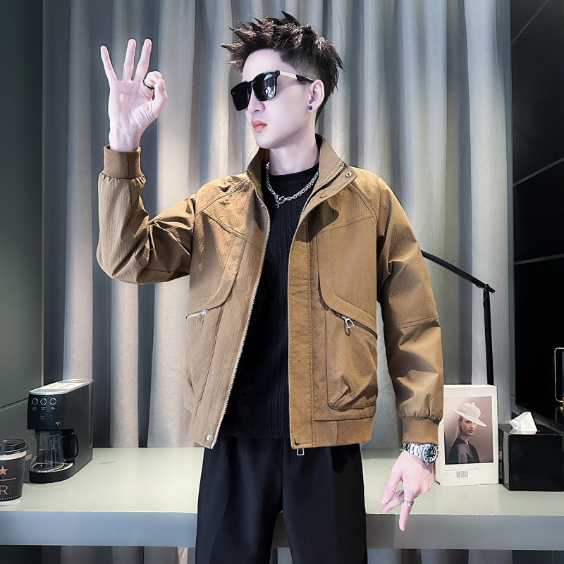 卡其首314B-2-JK79-P108控148秋季新款店主风潮男夹克冲锋衣外套图片