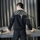 黑首314B-2-WY193-P58控78秋新款卫衣男时尚潮流百搭上衣男，男装卫衣，星座314B-2