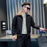 黑首314B-2-F07-P138控178冬款加厚棉衣男休闲棉服外套，男装棉衣，星座314B-2