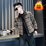 咖色314B-2-JK112-P128控168 秋冬季男格子潮流呢子夹克呢料外套,男装夹克,星座314B-2,四季星座 咖色314B-2-JK112-P128控168 秋冬季男格子潮流呢子夹克呢料外套,男装夹克,星座314B-2,四季星座