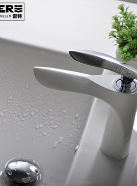 西班牙SD阀芯 瑞士NP起泡器 冷热面盆龙头白色铬色台上盆台下盆