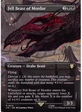 【学府卡牌】万智牌 Fell Beast of Mordor 潮涌闪 魔戒假日版LTR