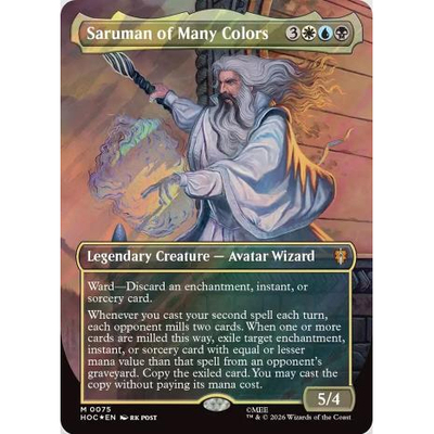 万智牌 诸色兼具的萨茹曼 Saruman of Many Colo潮涌闪 霍比特HOC