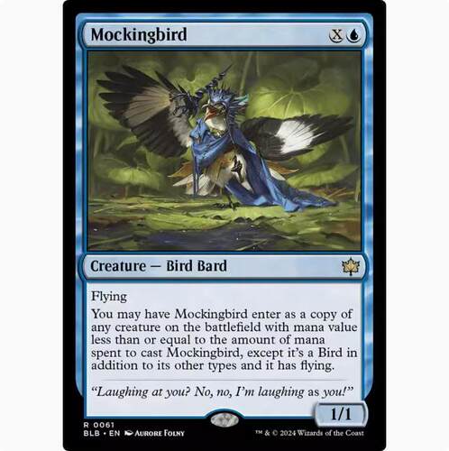 【学府卡牌】万智牌 反舌鸟 Mockingbird 平/闪英文 斑隆洛 BLB