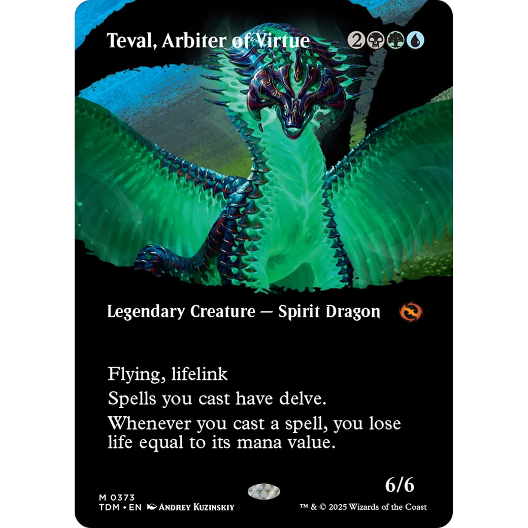 【学府卡牌】万智牌 定德灵龙特瓦尔 英文 异画 闪 鞑契龙岚录TDM