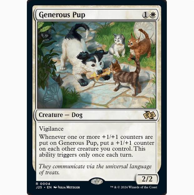 【学府卡牌】万智牌 MTG 慷慨幼犬 英文 速战2025 J25 稀有