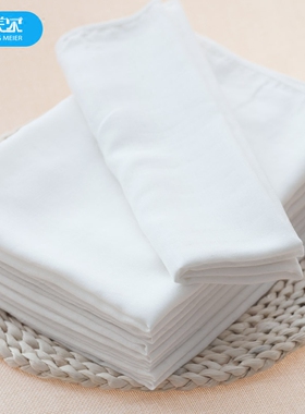 贝爽美尔 婴儿纯棉纱布尿布宝宝可洗春夏新生儿竹纤维尿片10片装