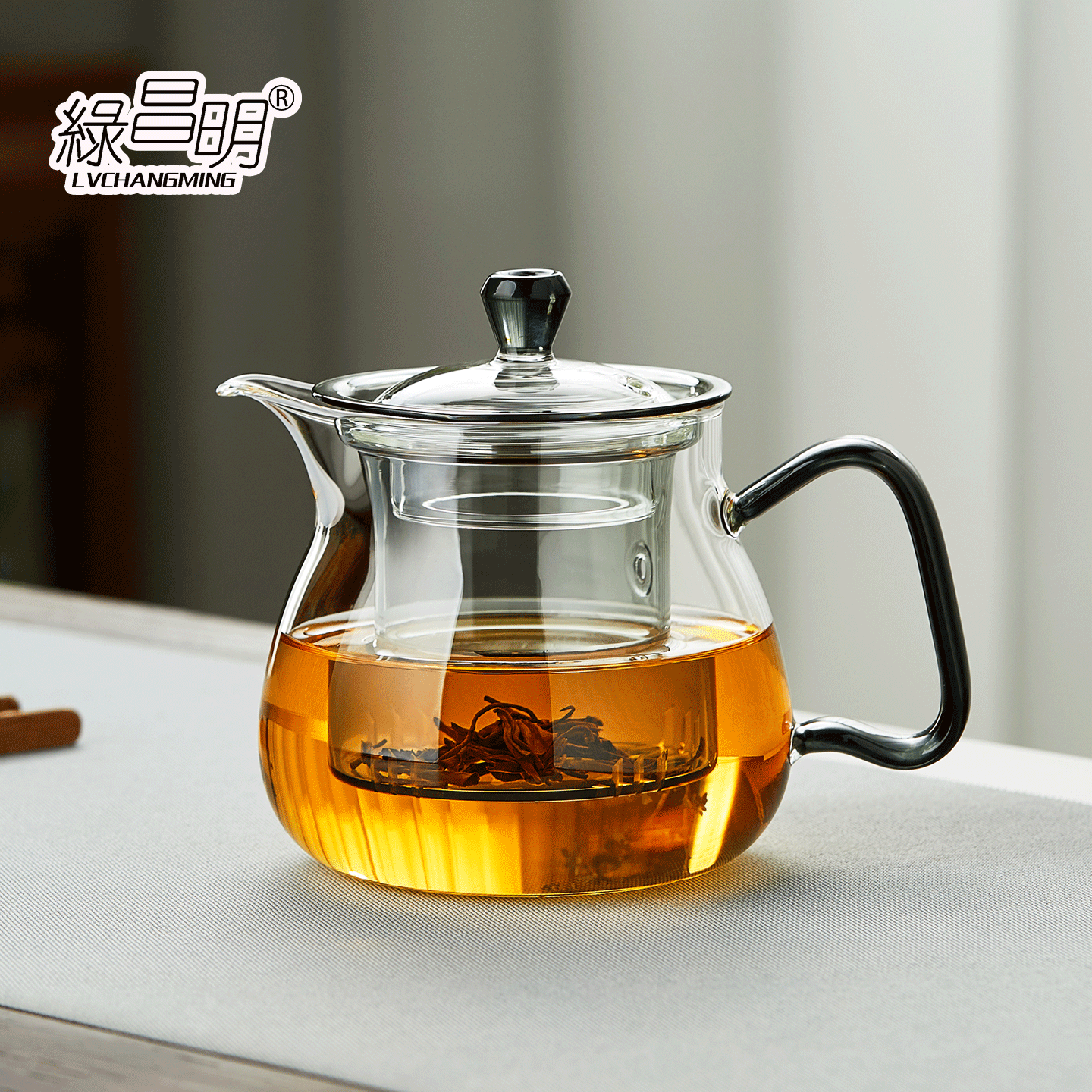 绿昌明玻璃泡茶壶家用耐高温茶水分离过滤泡茶器办公室茶具套装,餐饮具,茶壶,淘宝优惠券,粉丝福利购,淘宝优惠卷
