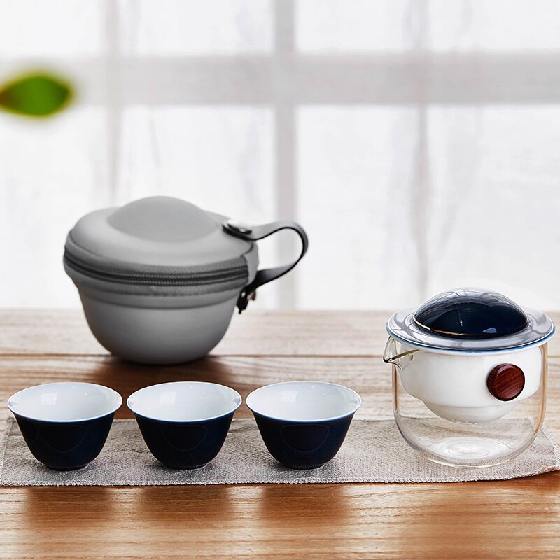 绿昌明玻璃快客杯一壶三杯ET星球陶瓷功夫泡茶器便携旅行泡茶神器|msdalam kategori pinggan mangkuk, set teh, Kung Fu teh - dari Buy2taobao.com untuk memberikan perkhidmatan ejen Taobao profesional membeli