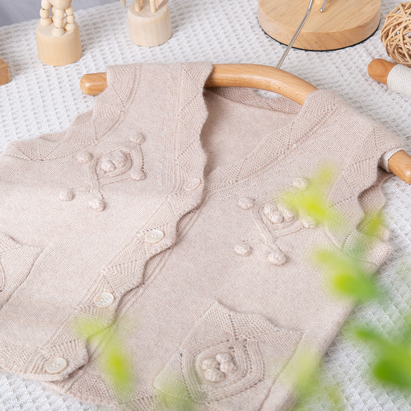 儿童羊绒衫高端女童毛衣马甲宝宝大童纯山羊绒背心女孩羊毛衫坎肩