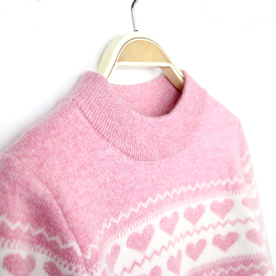 女童洋气毛衣羊绒衫双层儿童2025新款宝宝婴儿女款秋冬加厚羊毛衫