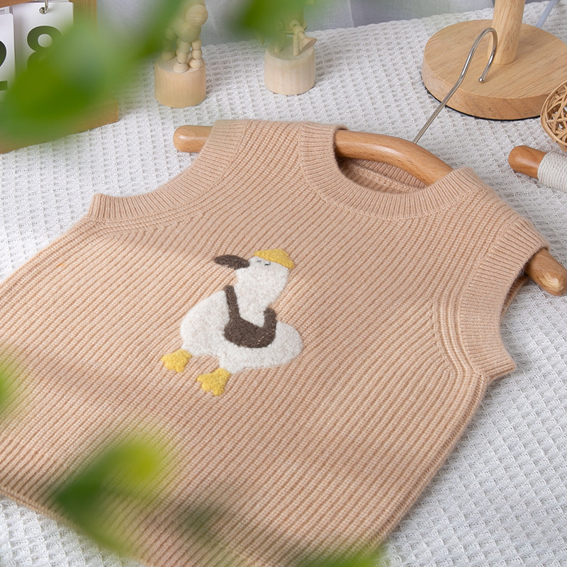 儿童羊绒衫高端男童毛衣马甲宝宝大童纯山羊绒背心女童羊毛衫坎肩