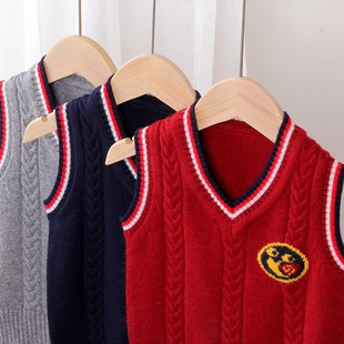 儿童羊绒衫男童背心宝宝针织坎肩婴儿羊毛衫2025新款女童毛衣马甲