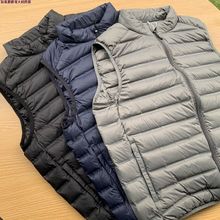 丝棉!90纯色棉衣!压胶分仓青年马夹冬季新款男羽绒棉马甲背心外套