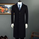 男士大衣男长款中年过膝西装领翻过膝韩版秋冬季风衣呢子高端外套