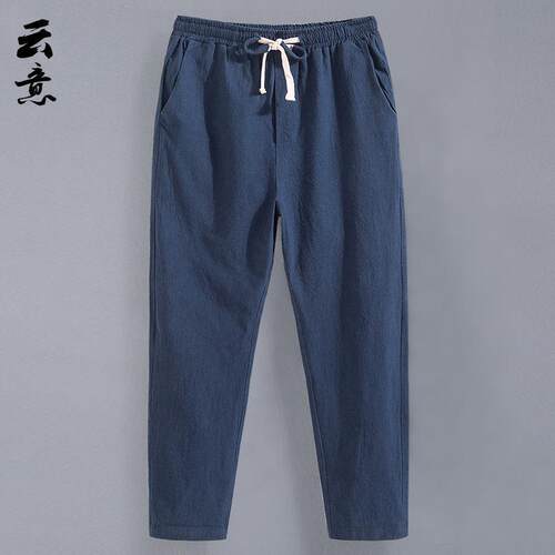棉麻男士休闲裤休闲特价