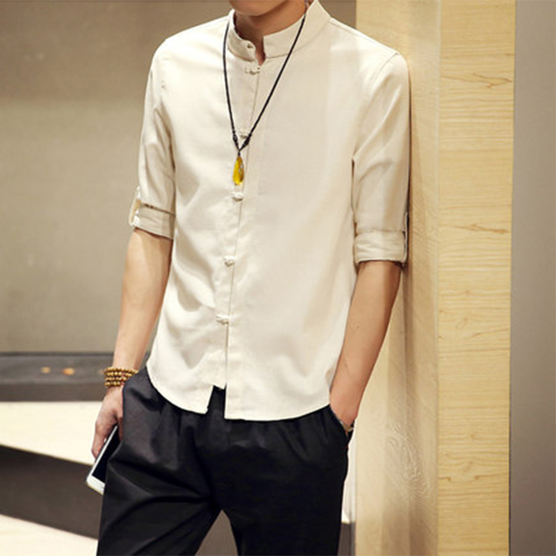 中国风汉服日系复古唐装立领盘扣