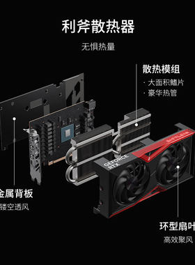 七彩虹 战斧 GeForce RTX 5060 Ti DUO 8GB电竞游戏电脑显卡 黑色