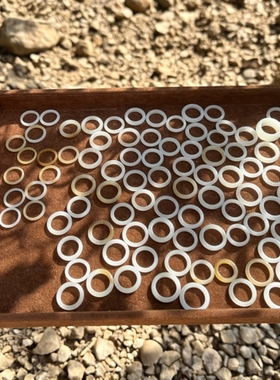 和田玉俄料白玉戒指戒圈