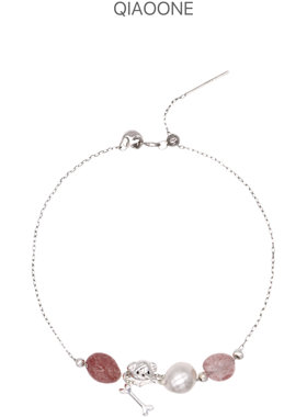 招桃花小狗桃花手链情人节礼物