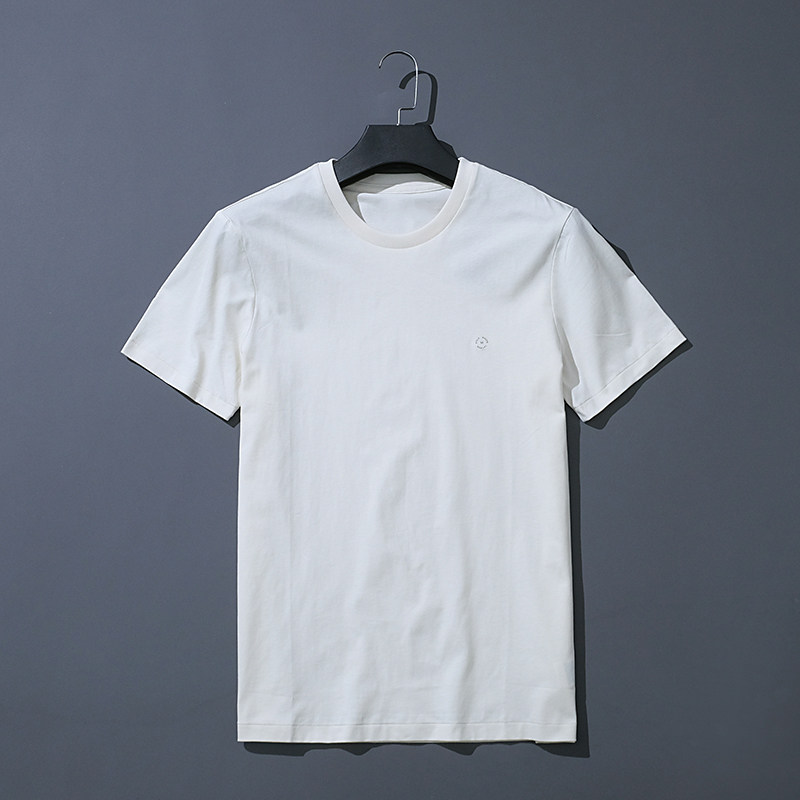 thumbnail for Couple Minimalist Easiest for match Round Neck Shirt pure cotton pure color Round Neck Plain Cloth Bottoming Shirt