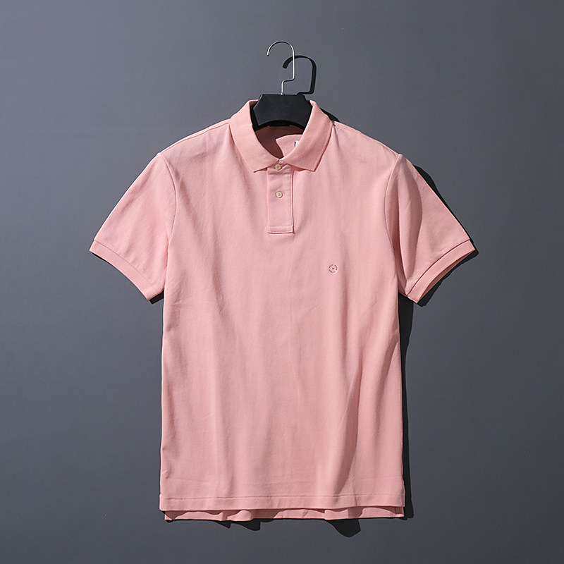 thumbnail for New men's clothing European and American classic wild basic models summer men's cotton short-sleeved business casual lapel short-sleeved