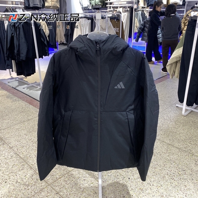 阿迪达斯男子连帽保暖防风羽绒服