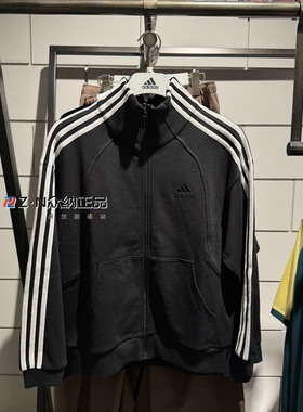 正品阿迪达斯女秋季立领针织宽松运动休闲夹克外套 JN0759 JN0760