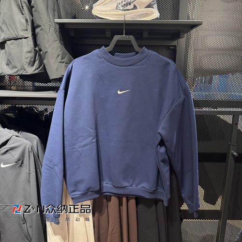 耐克男加绒保暖圆领运动套头卫衣