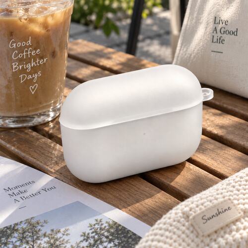 适用airpods1/2/3/4/5/pro/pro2/pro3防摔白色半透明耳机壳无线耳机套苹果AirPods保护套半透明保护套新款