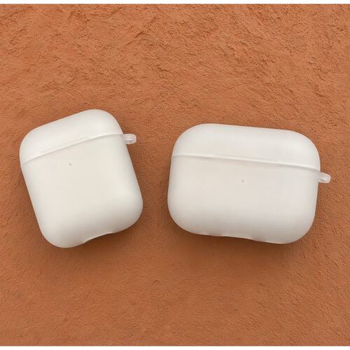 简约保护套磨砂白耳机保护套苹果AirPods保护套防尘适用airpods1/2/3/4/5/pro/pro2/pro3防磕碰新款白色