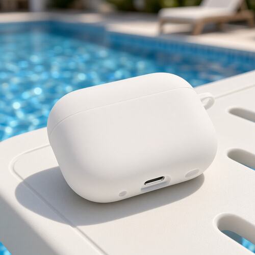 轻薄保护壳简约磨砂白耳机壳苹果AirPods保护套适用airpods1/2/3/4/5/pro/pro2/pro3防刮全包简约保护套