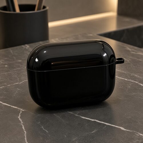 亮黑透明保护壳适用airpods1/2/3/4/pro/pro2/pro3苹果AirPods保护套轻薄保护耳机盒保护壳全包防护简约